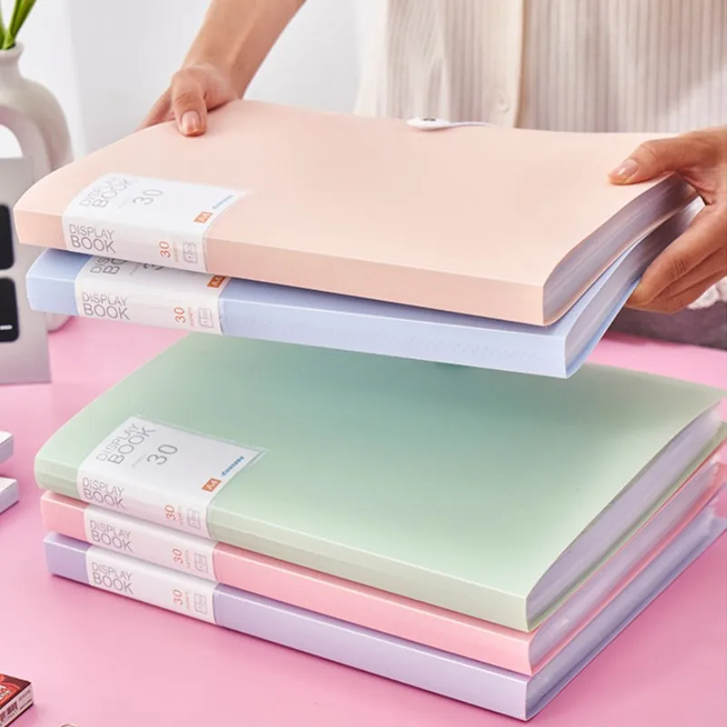 Binder Storage Box - 30Pages File Bag A4 Transparent Binder