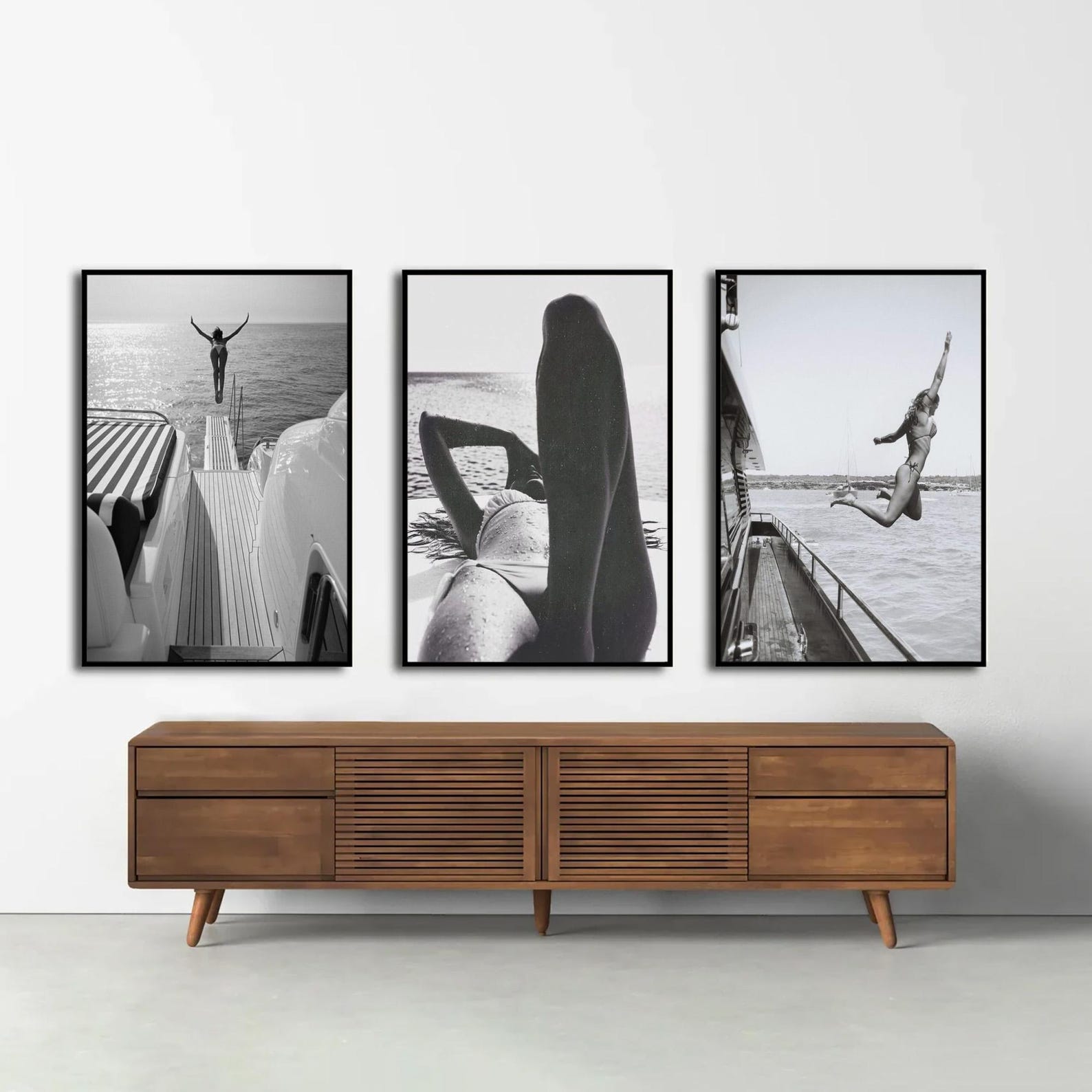 Office Furniture For Home - 3pcs/set Retro Black & White Beach