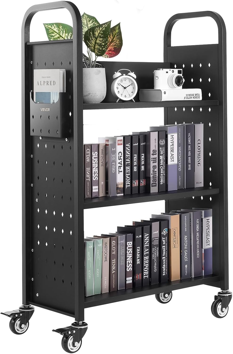 Book Cart Rolling - Heavy Duty Rolling Library Cart, 330