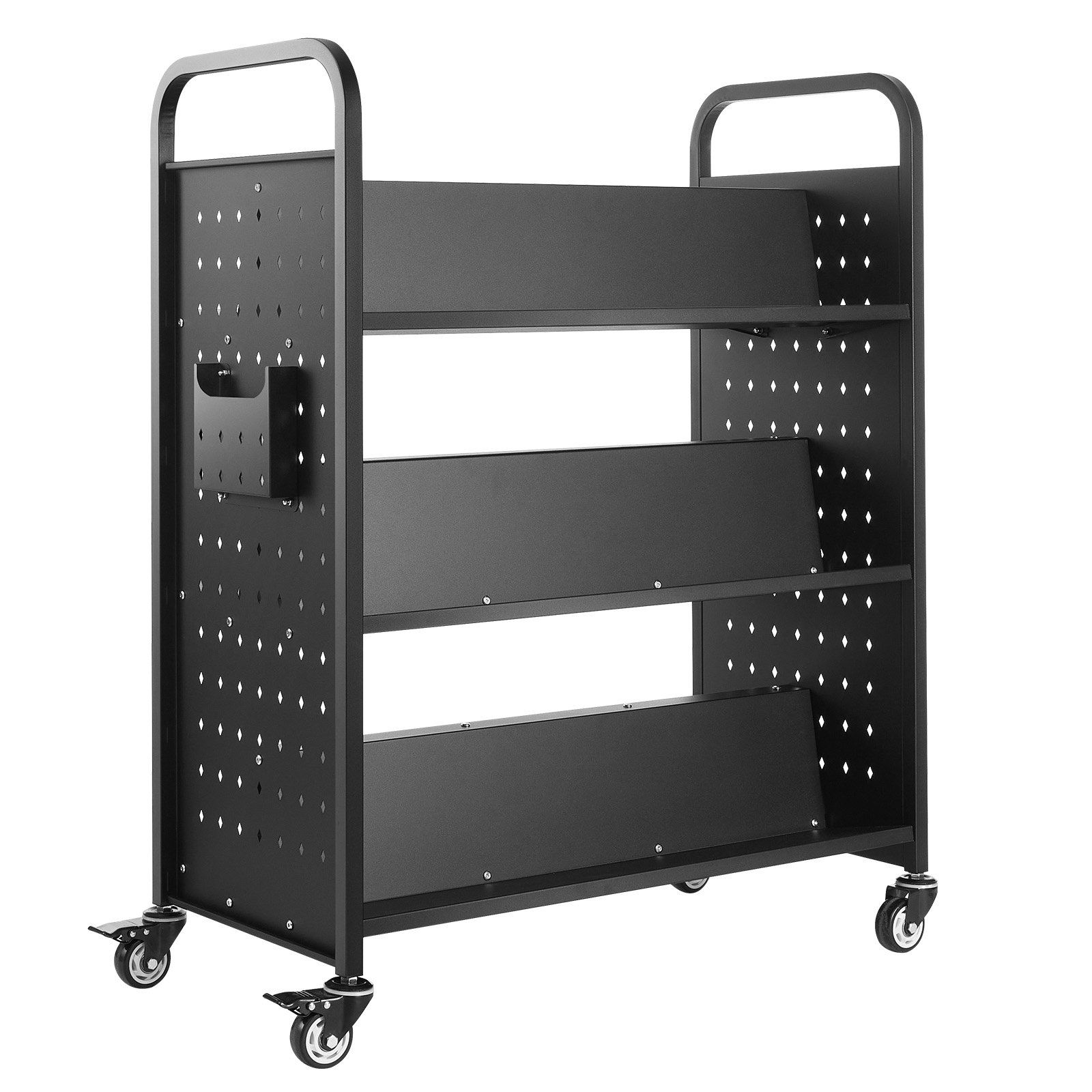 Book Cart Rolling - 3x14.14in W-Shaped 330lb Capacity Rolling Book