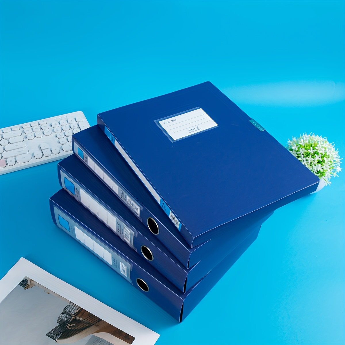 Binder Storage Box - 1pc/5pcs Durable A4 Plastic File Box