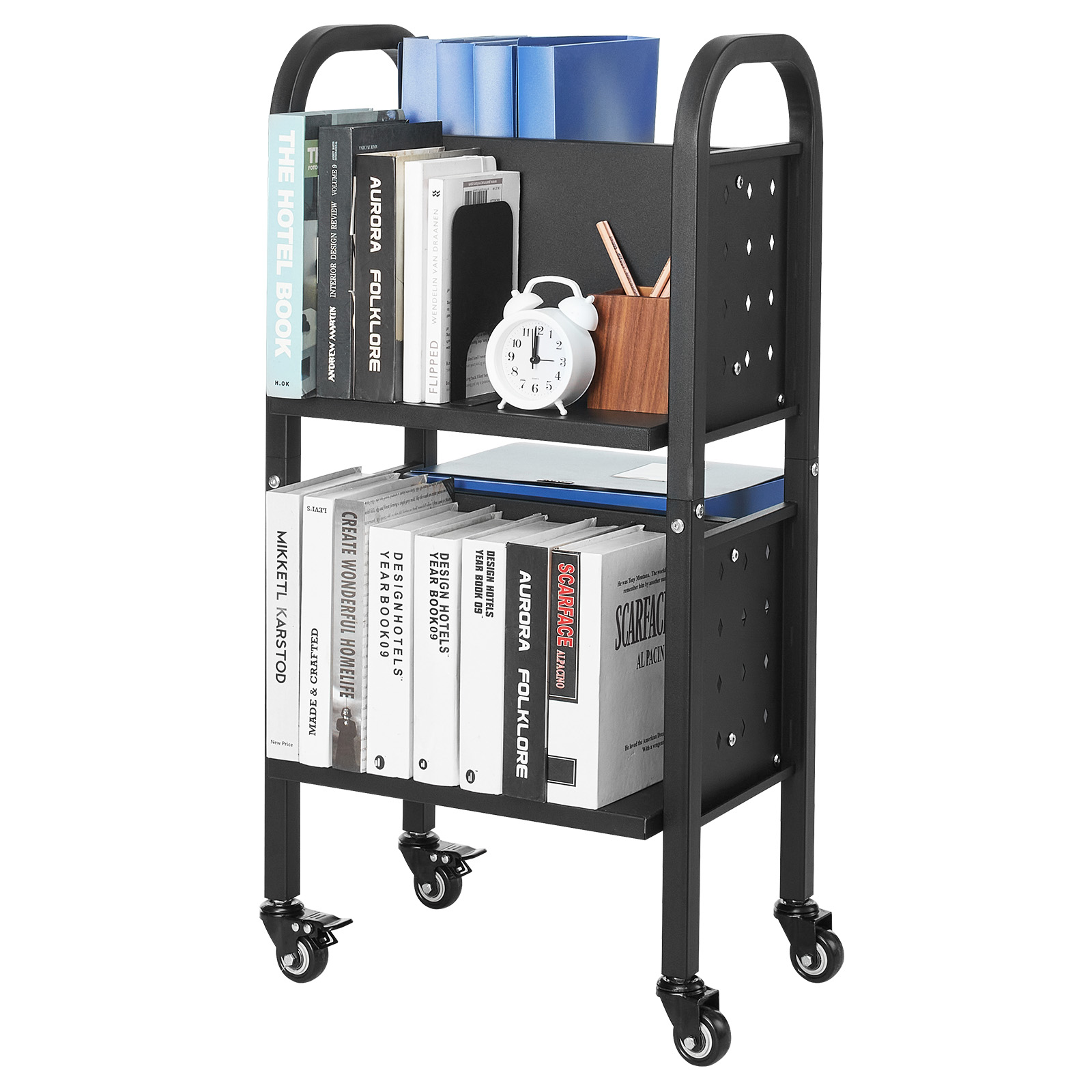 SucceBuy 150Lbs Rolling Librar - Book Cart Rolling reseña y precio