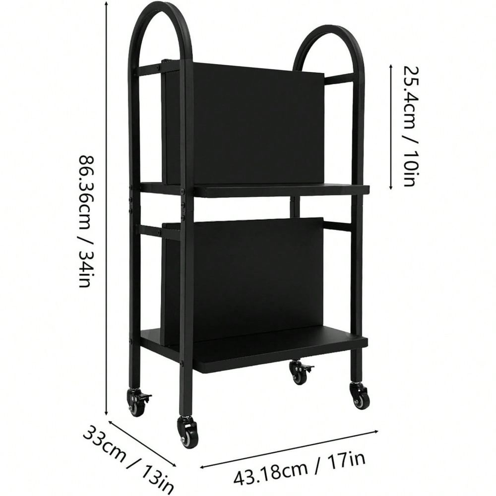 2Tier Rolling Book Cart With W - Book Cart Rolling reseña y precio