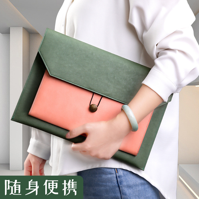Leather File Bag A4 Paper File - Binder Storage Box reseña y precio