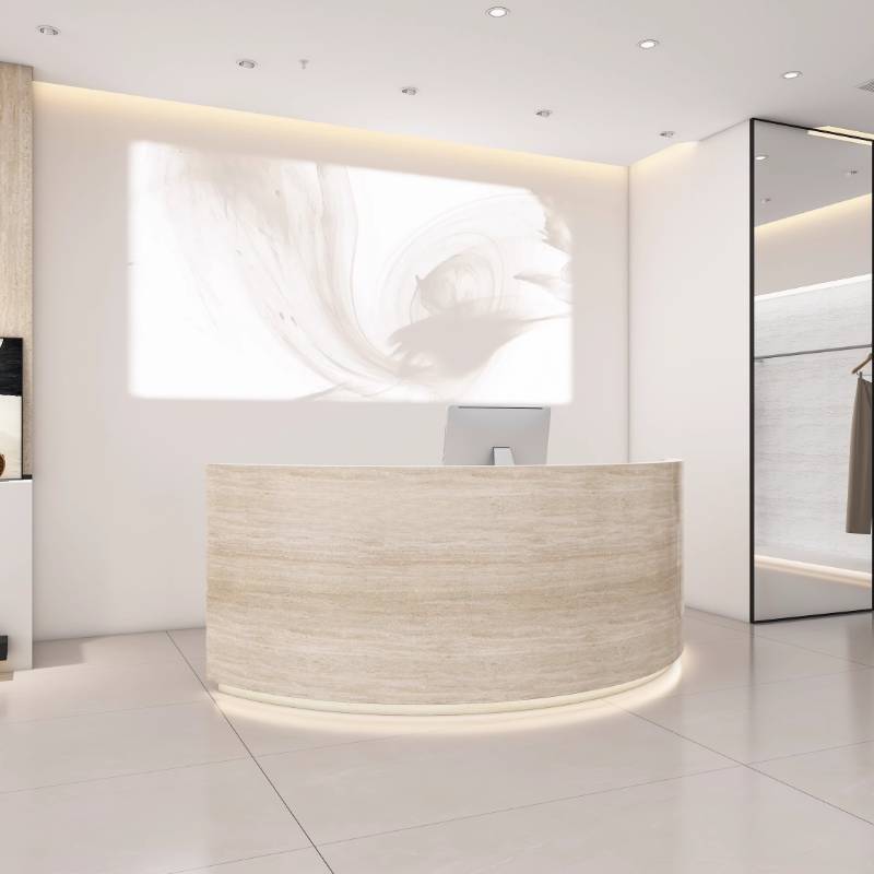 Design Logo Reception Desks Be - Office Furniture Logo reseña y precio