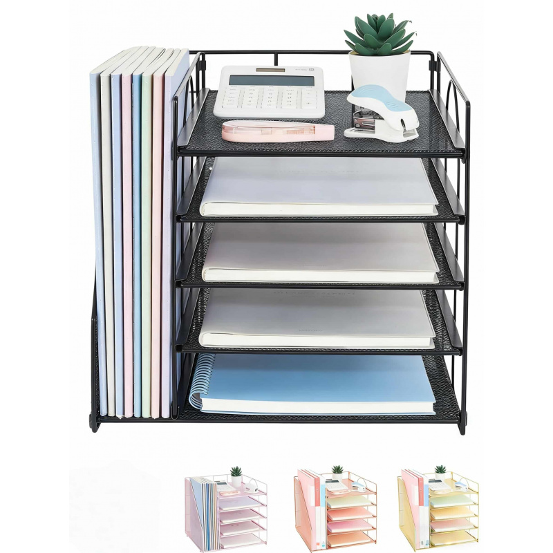 5-Tier Multi-Layer File Rack O - Binder Storage Box reseña y precio
