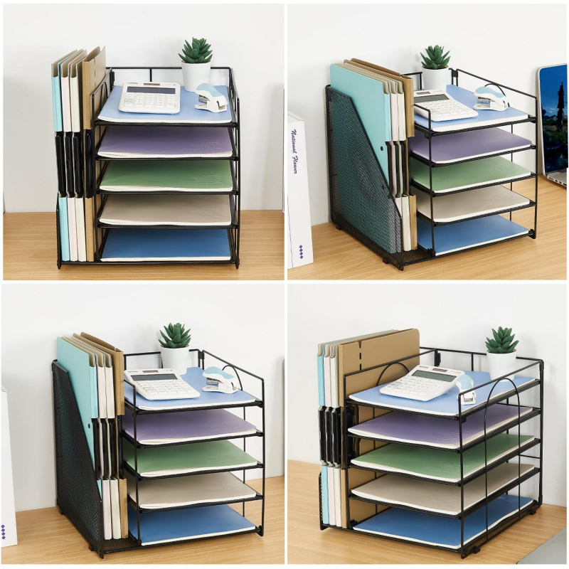 5-Tier Multi-Layer File Rack O - Binder Storage Box reseña y precio