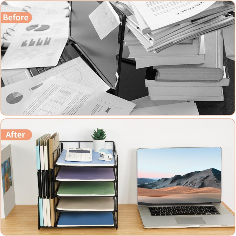 5-Tier Multi-Layer File Rack O - Binder Storage Box reseña y precio