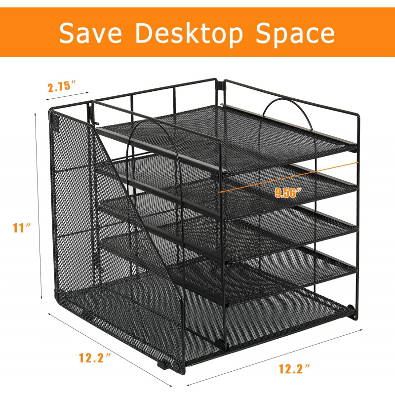 5-Tier Multi-Layer File Rack O - Binder Storage Box reseña y precio