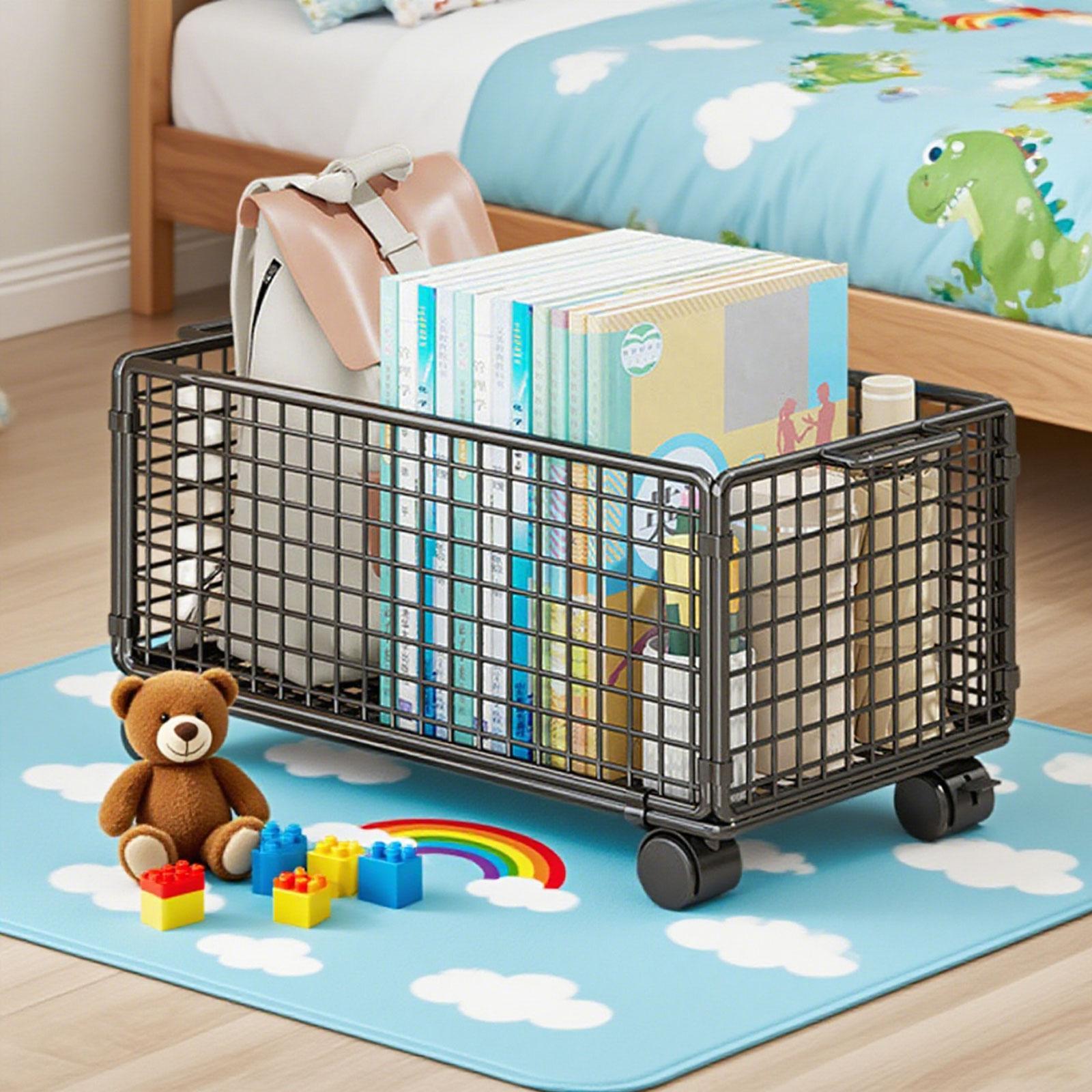 Under Desk Storage Cart Mesh R - Book Cart Rolling reseña y precio