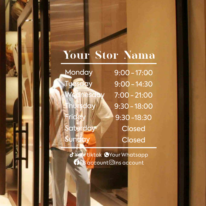 Opening Hours With Custom Busi - Office Furniture Logo reseña y precio