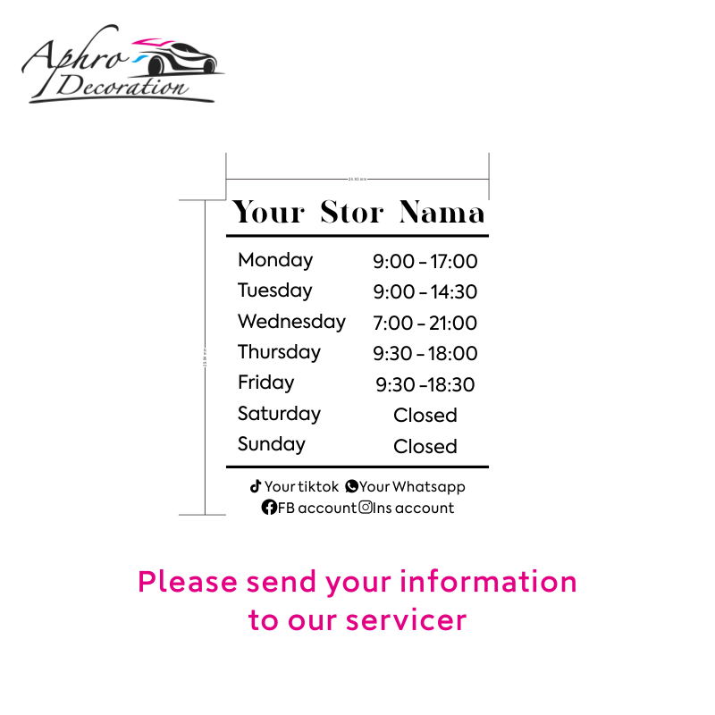 Opening Hours With Custom Busi - Office Furniture Logo reseña y precio