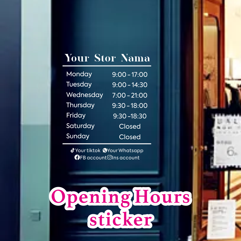 Opening Hours With Custom Busi - Office Furniture Logo reseña y precio