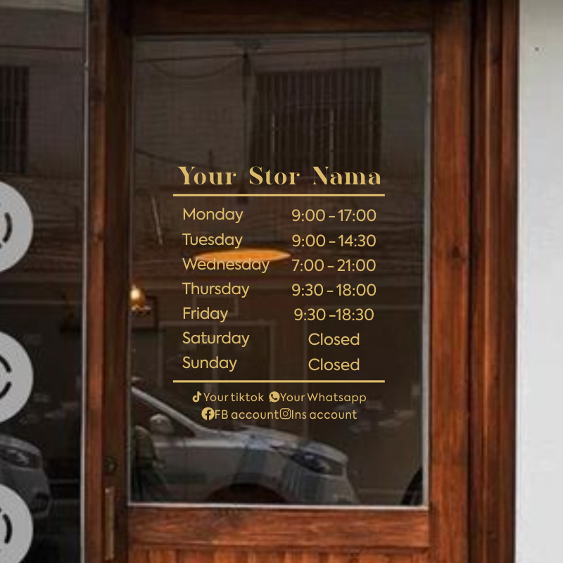 Opening Hours With Custom Busi - Office Furniture Logo reseña y precio