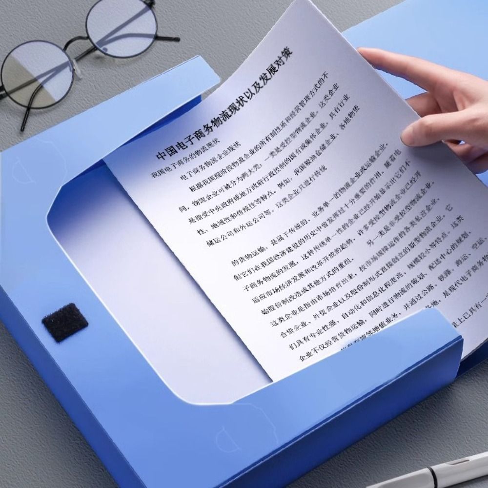 Desktop Black Blue A4 File Fol - Binder Storage Box reseña y precio