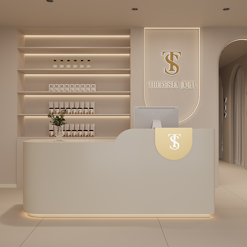 Large Counter Logo Reception D - Office Furniture Logo reseña y precio