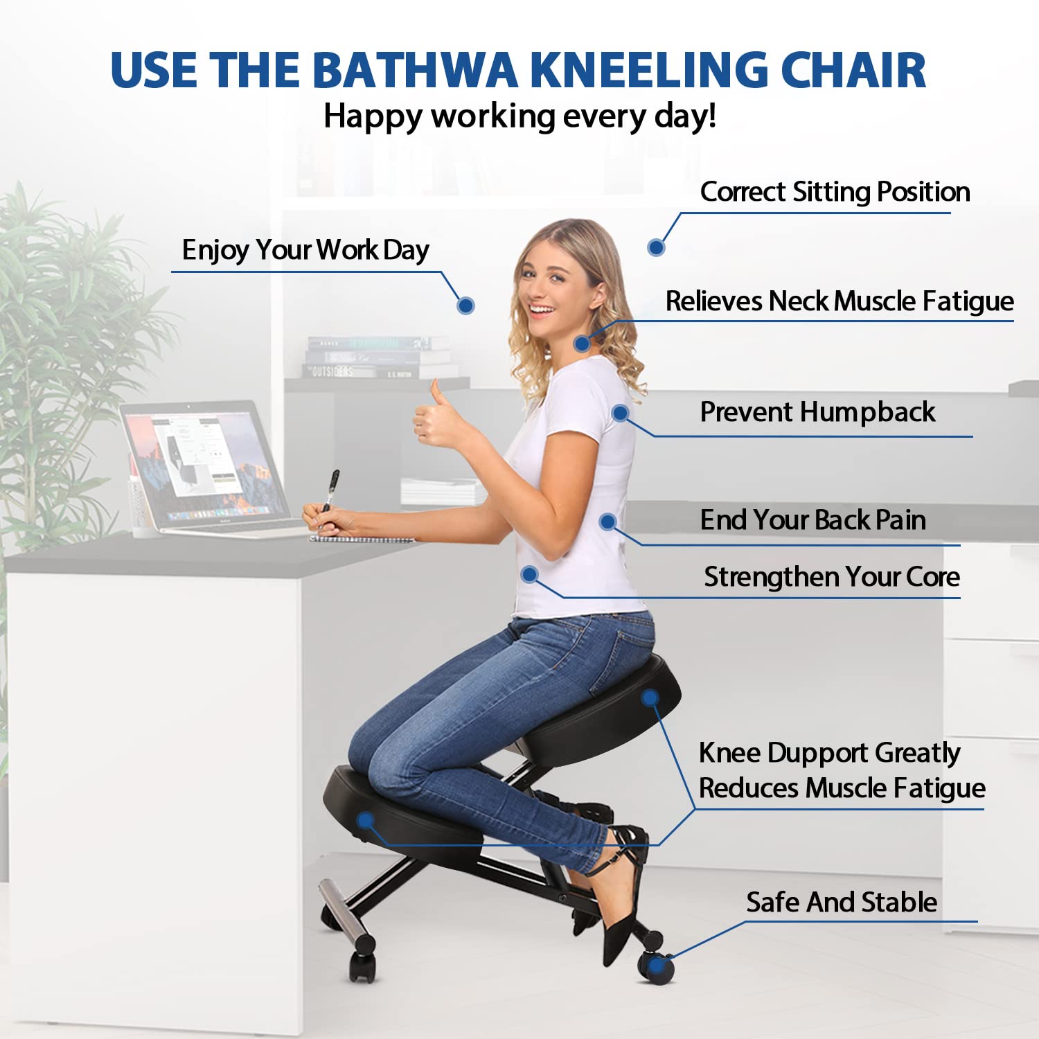 Kneeling Chair Ergonomic for O - Office Furniture Ergonomic reseña y precio