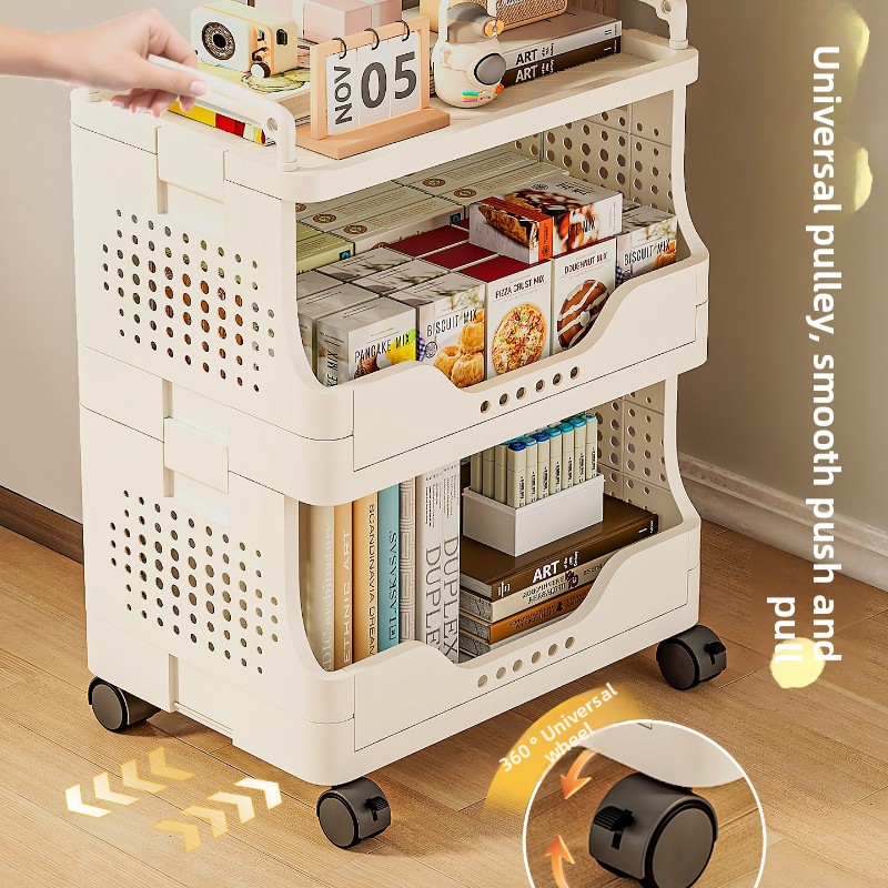 Simple Plastic Storage Shelf U - Book Cart Rolling reseña y precio