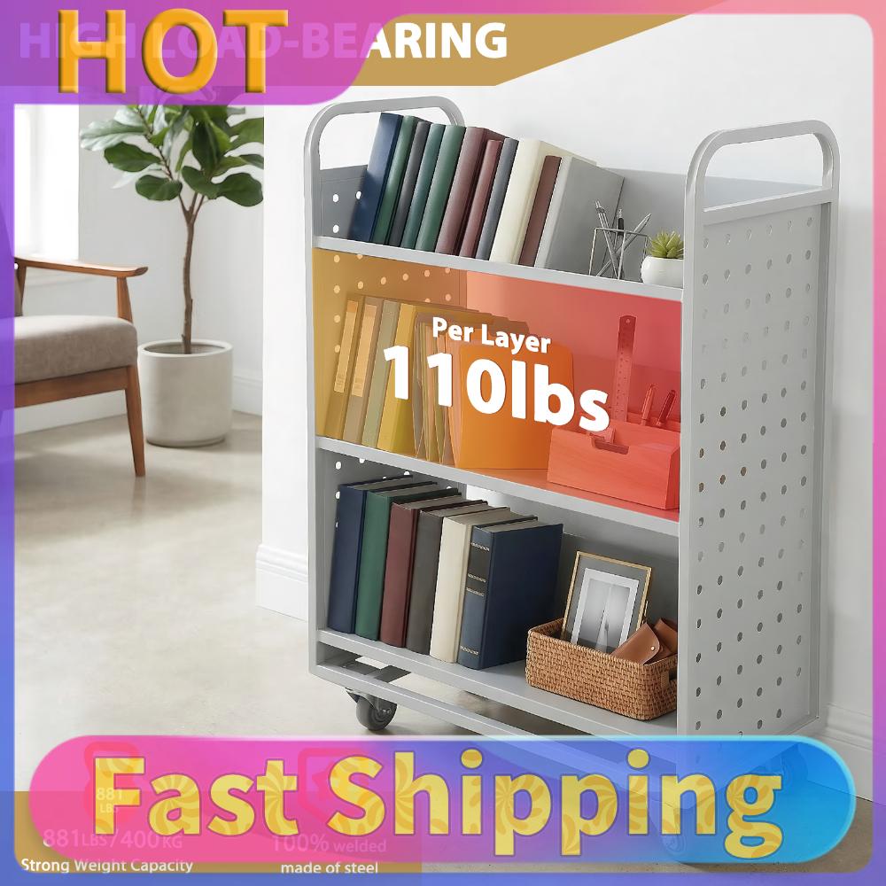 Library Book Cart Slanted Sing - Book Cart Rolling reseña y precio