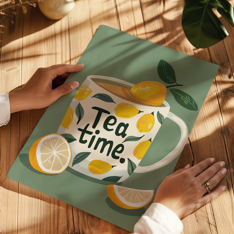 Modern Lemon Tea Time Aestheti - Office Furniture For Home reseña y precio