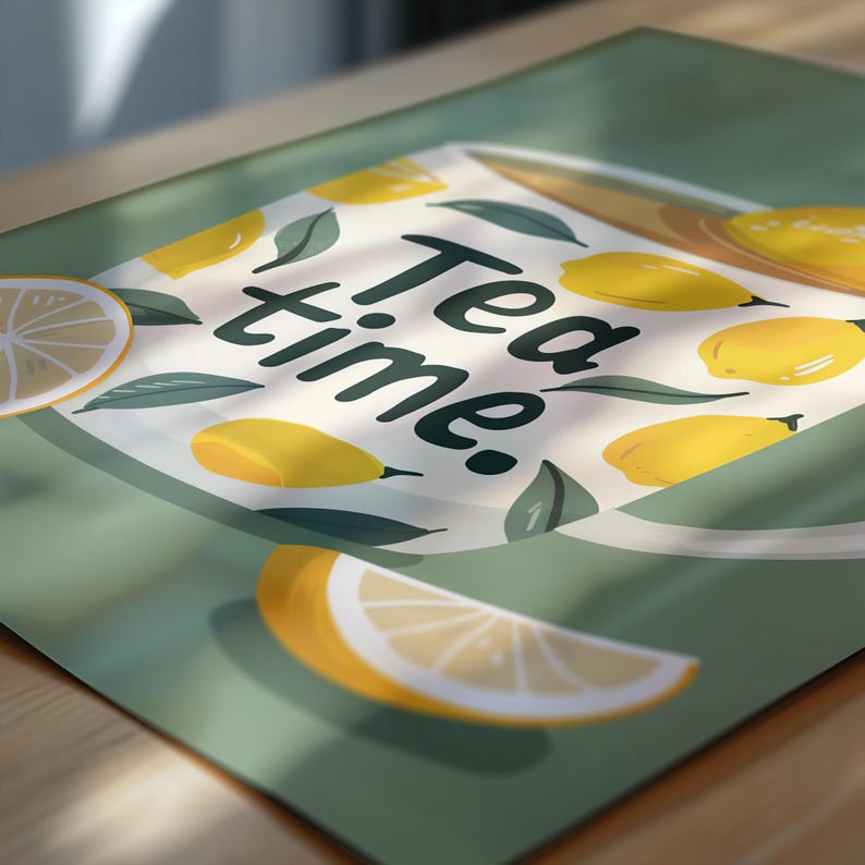 Modern Lemon Tea Time Aestheti - Office Furniture For Home reseña y precio