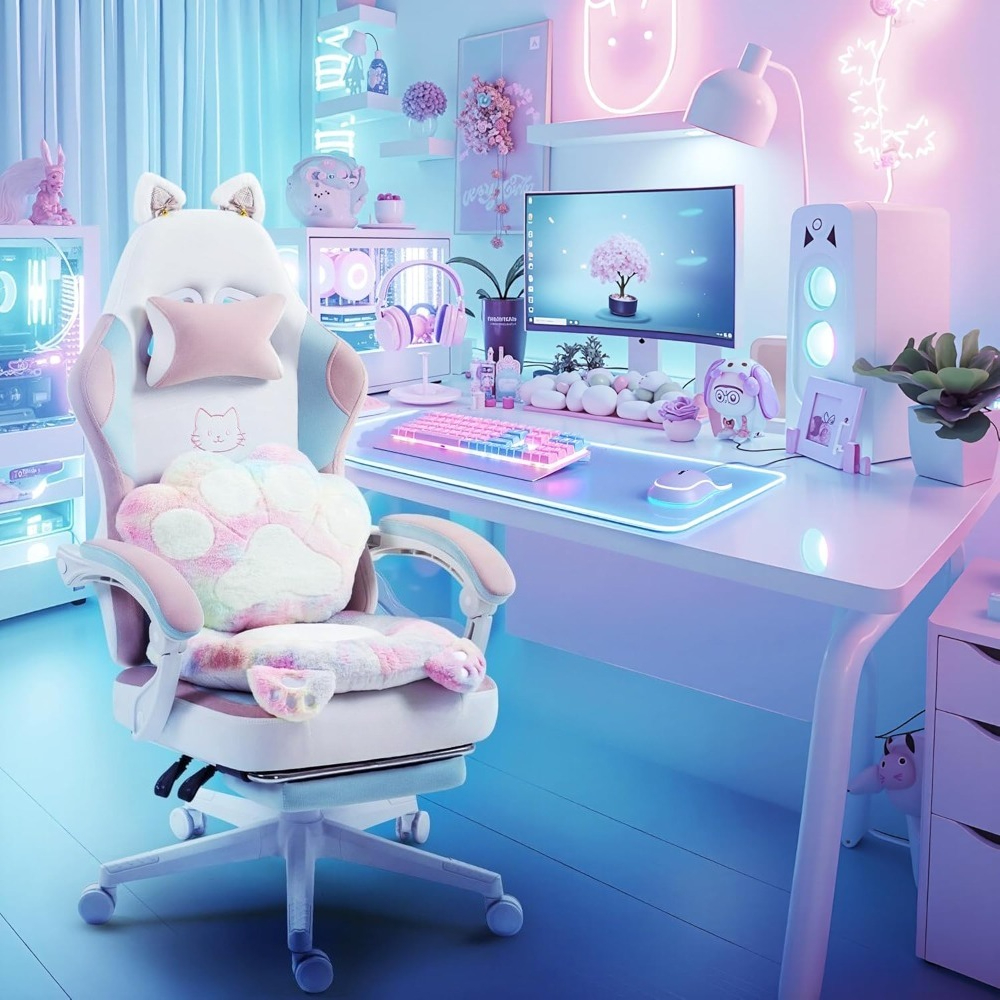 Gaming Chair Cute with Cat Ear - Office Furniture Ergonomic reseña y precio
