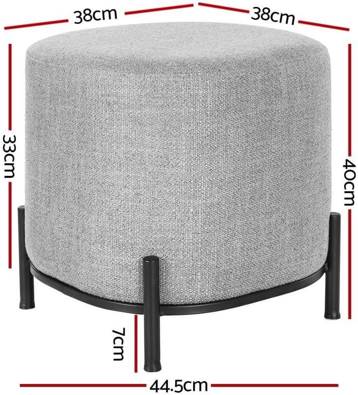 **/Ottoman, Round Footstool Lo - Office Furniture For Home reseña y precio
