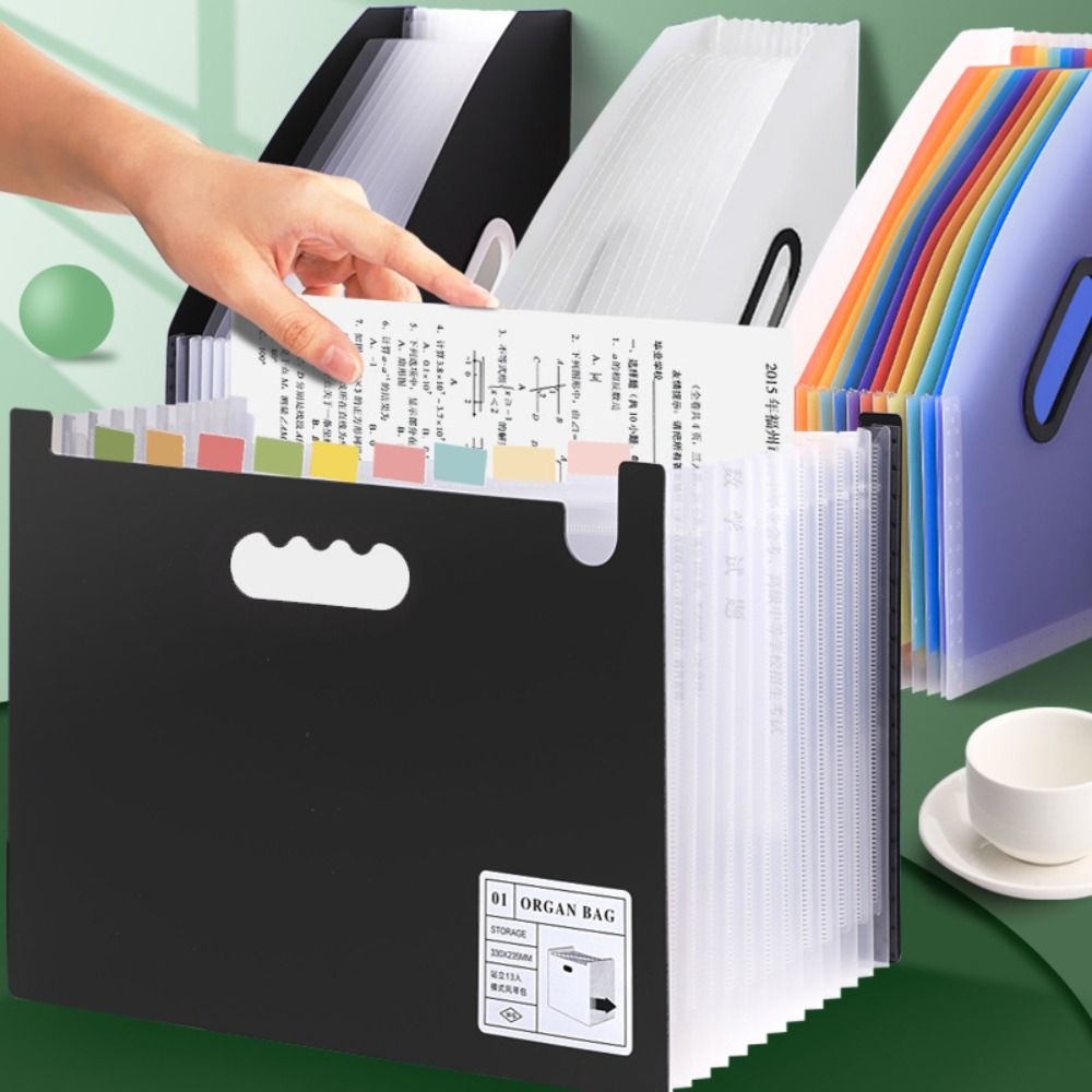 Multi-layer 13 Pockets File Fo - Binder Storage Box reseña y precio