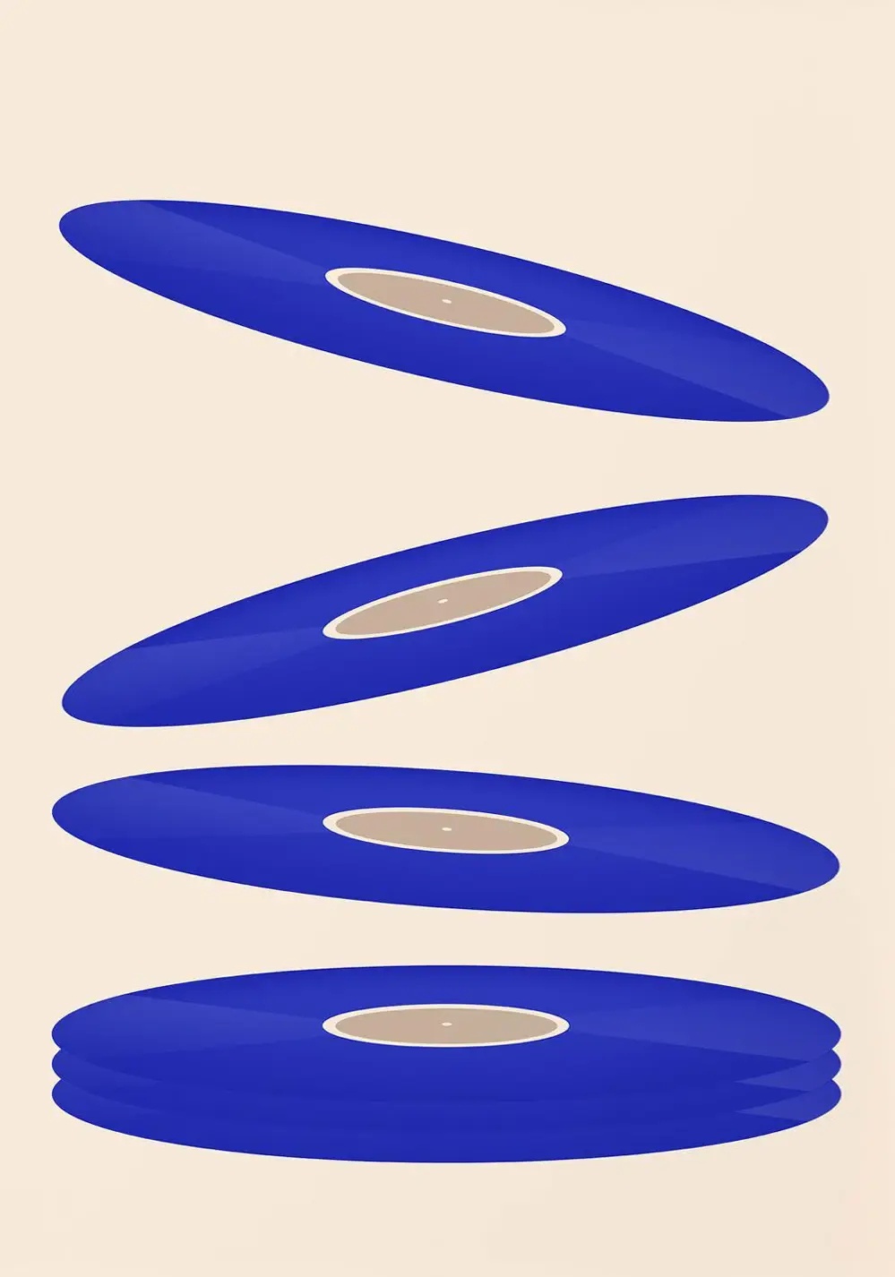 Mid Century Vinyl Record Canva - Office Furniture For Home reseña y precio