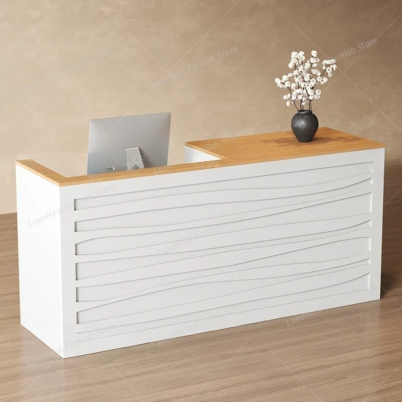 Office Beauty Reception Desk L - Office Furniture Logo reseña y precio