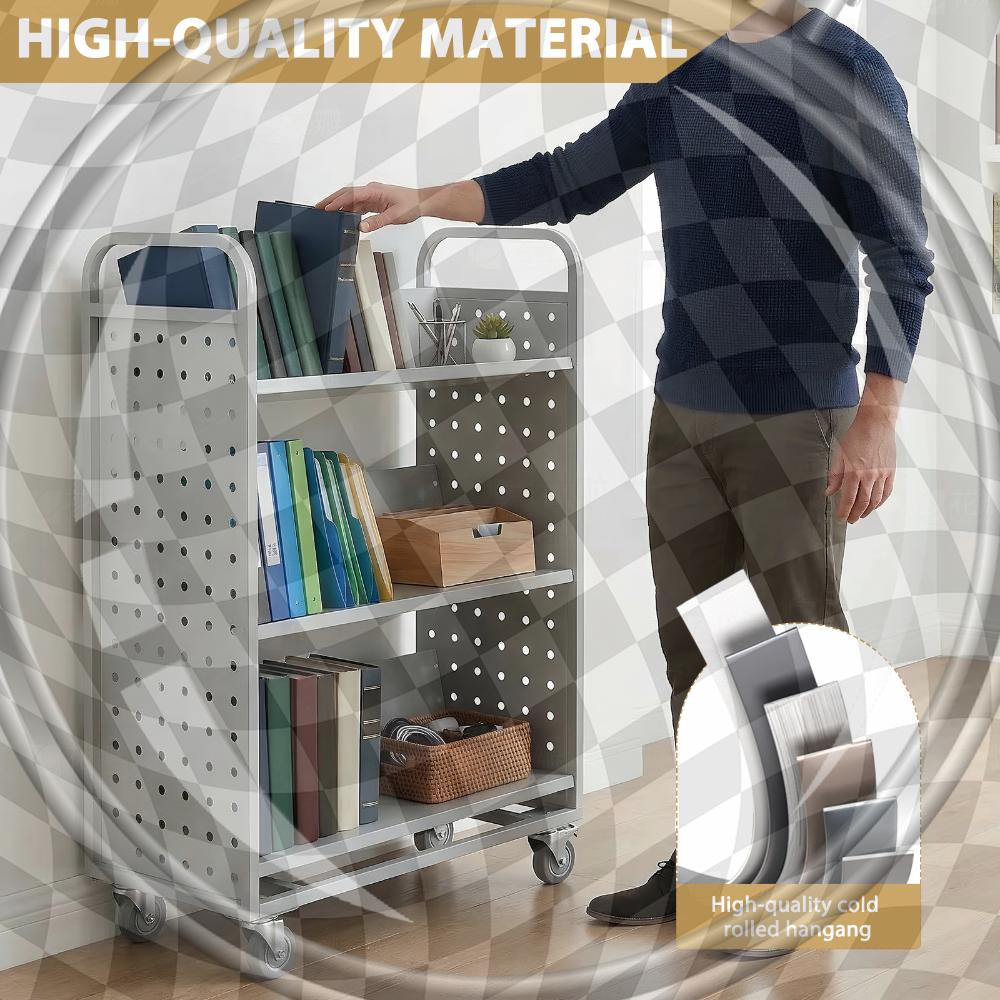 Rolling Book Cart Slanted Sing - Book Cart Rolling reseña y precio