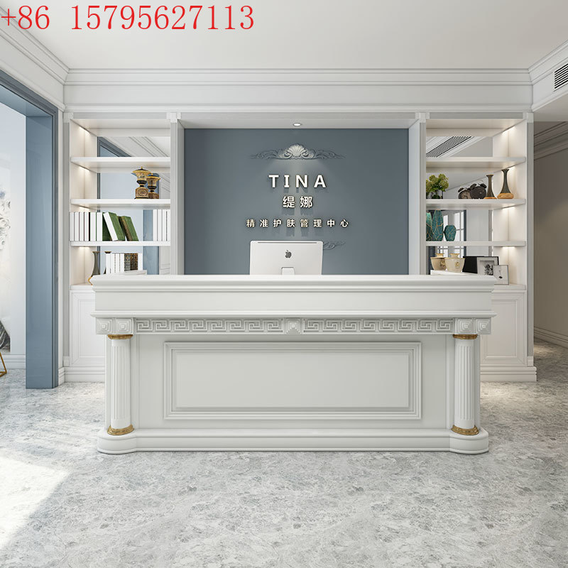 Large Beauty Clinic Reception  - Office Furniture Logo reseña y precio