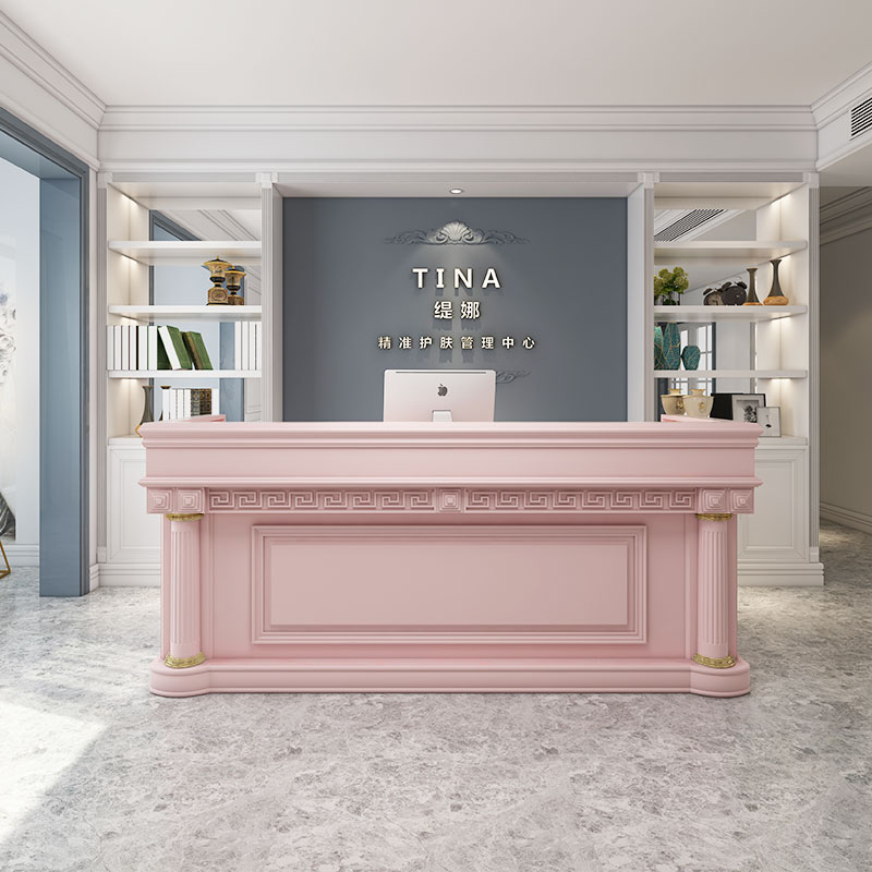 Large Beauty Clinic Reception  - Office Furniture Logo reseña y precio