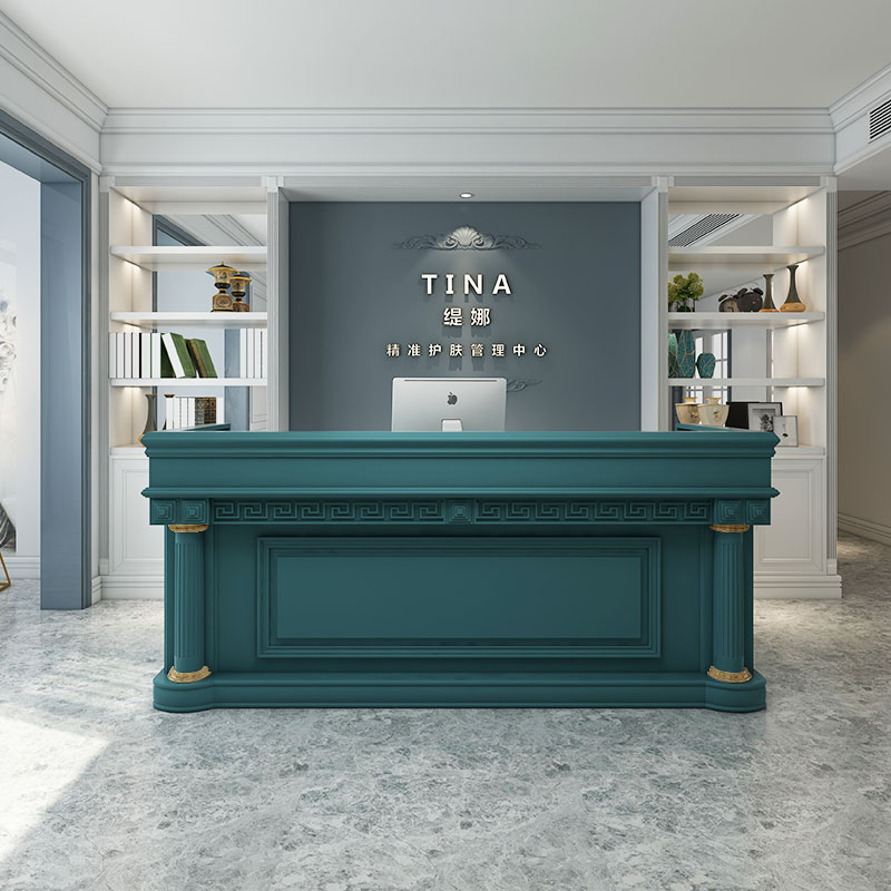 Large Beauty Clinic Reception  - Office Furniture Logo reseña y precio
