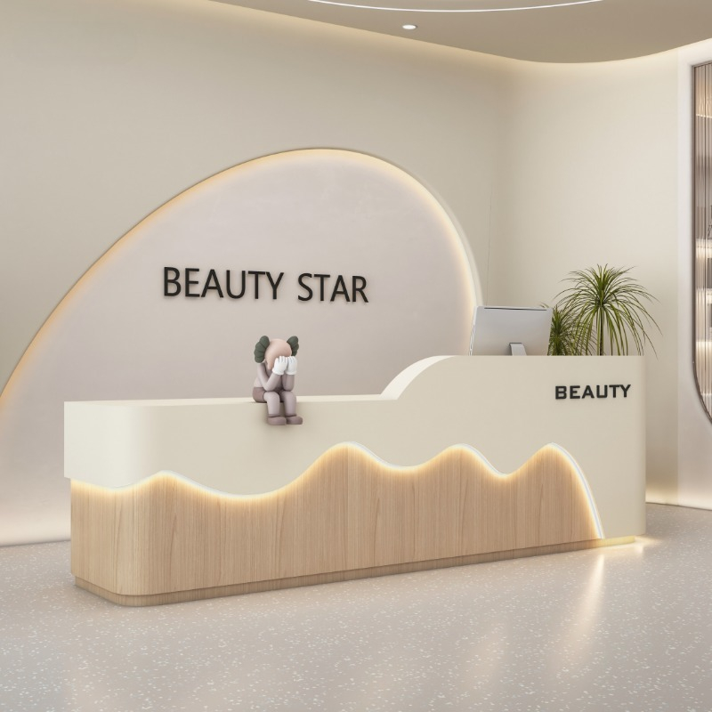 Barber Chests Reception Desk B - Office Furniture Logo reseña y precio