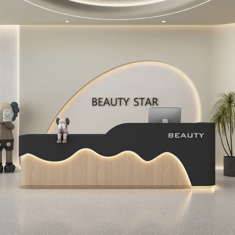 Barber Chests Reception Desk B - Office Furniture Logo reseña y precio