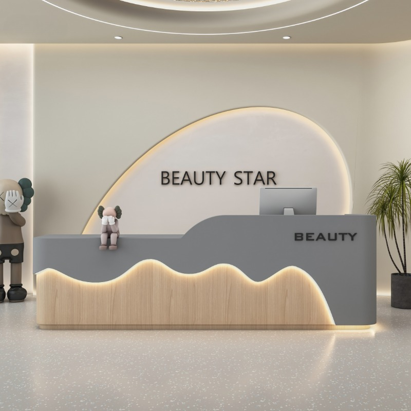 Barber Chests Reception Desk B - Office Furniture Logo reseña y precio