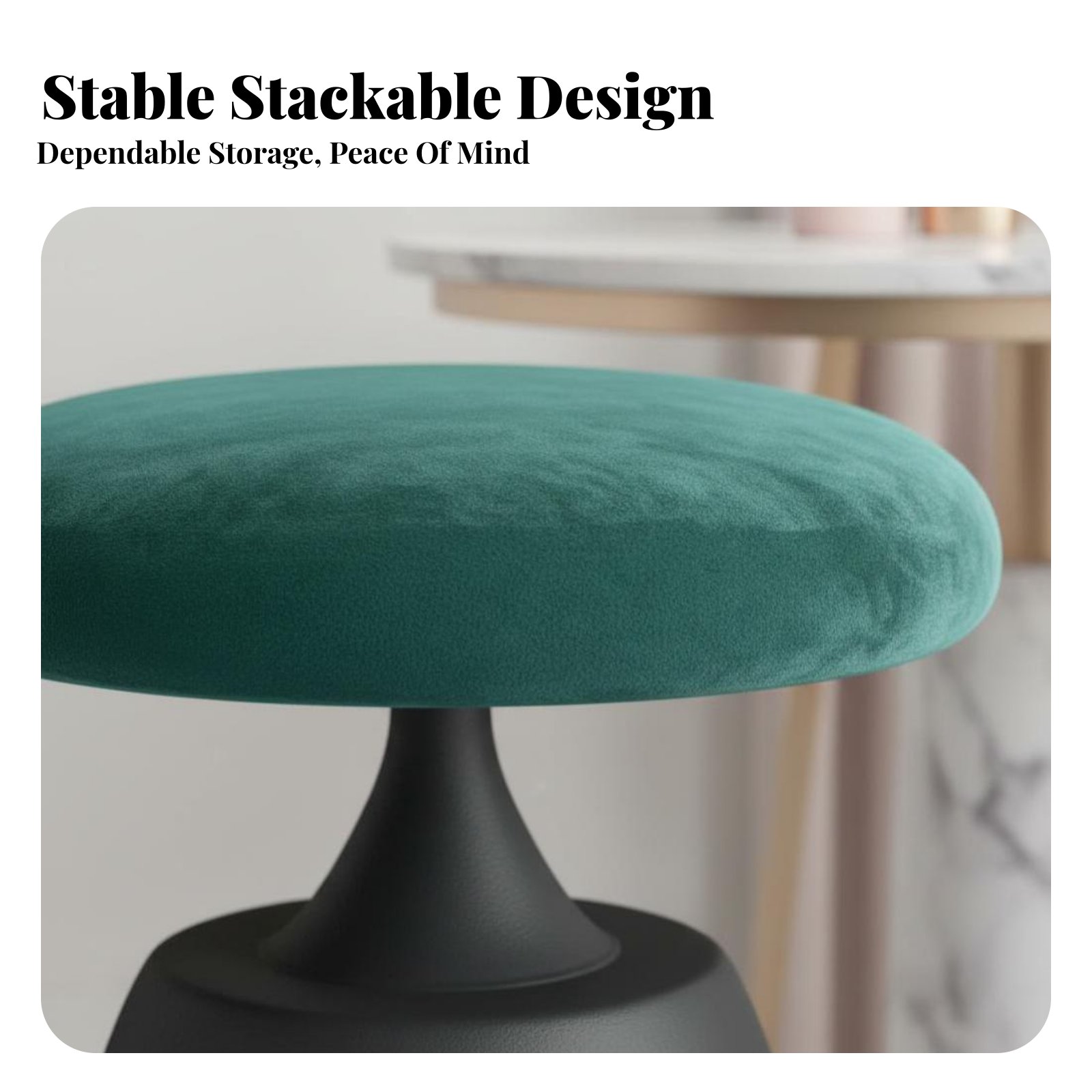 Round Upholstered Pouf Light L - Office Furniture For Home reseña y precio