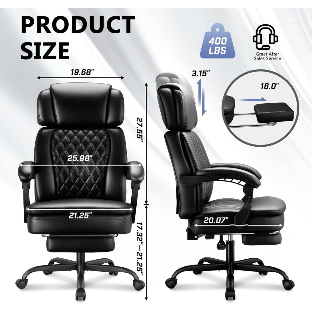 Premium 400lbs Capacity Ergono - Office Furniture Ergonomic reseña y precio
