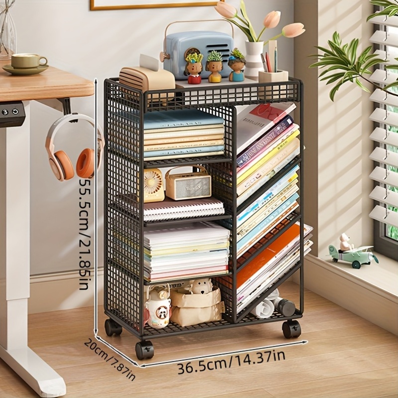 Rolling Book Cart -  Metal Mob - Book Cart Rolling reseña y precio
