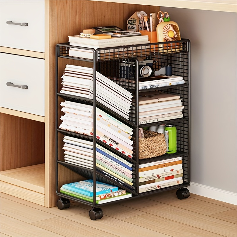 Rolling Book Cart -  Metal Mob - Book Cart Rolling reseña y precio
