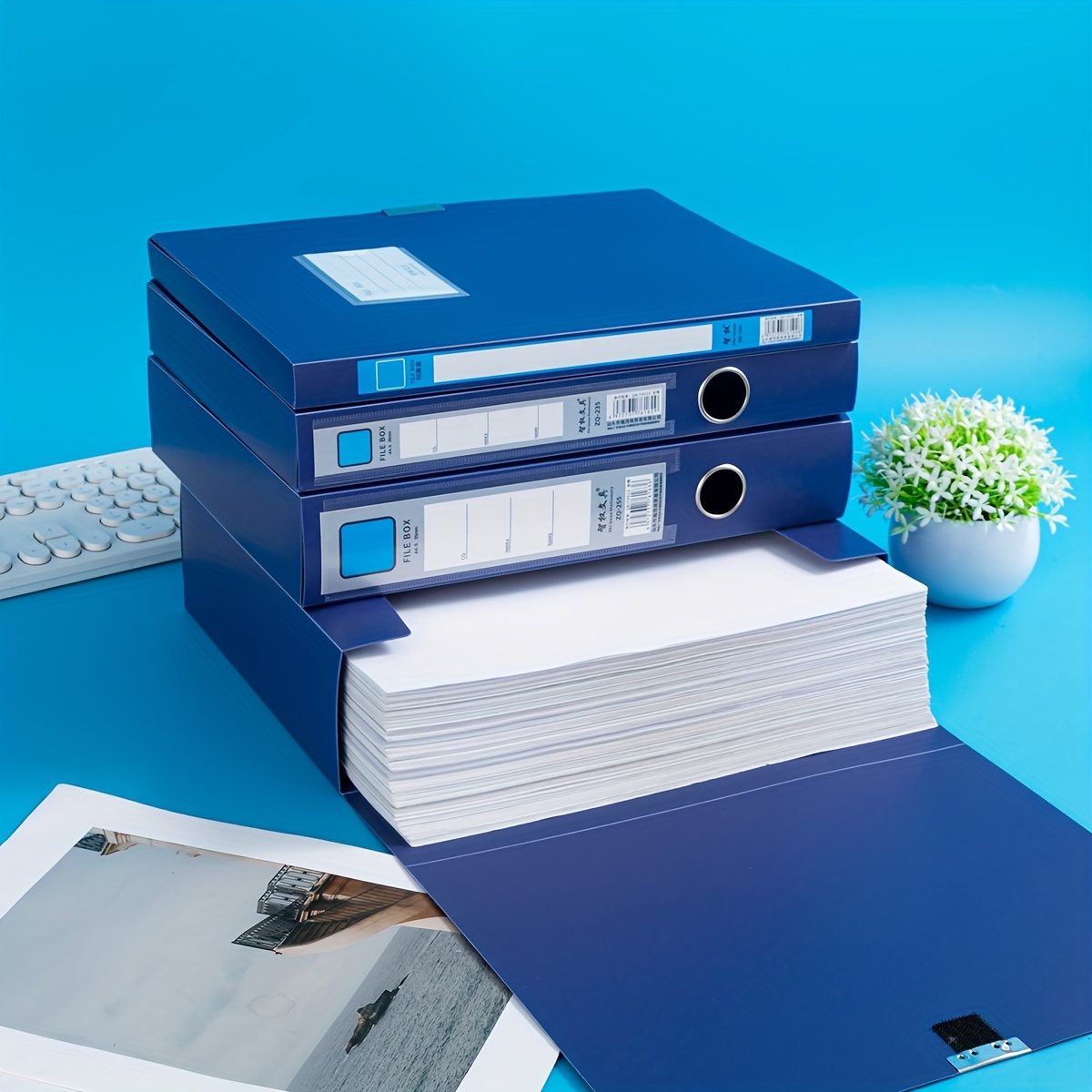 1pc/5pcs Durable A4 Plastic Fi - Binder Storage Box reseña y precio