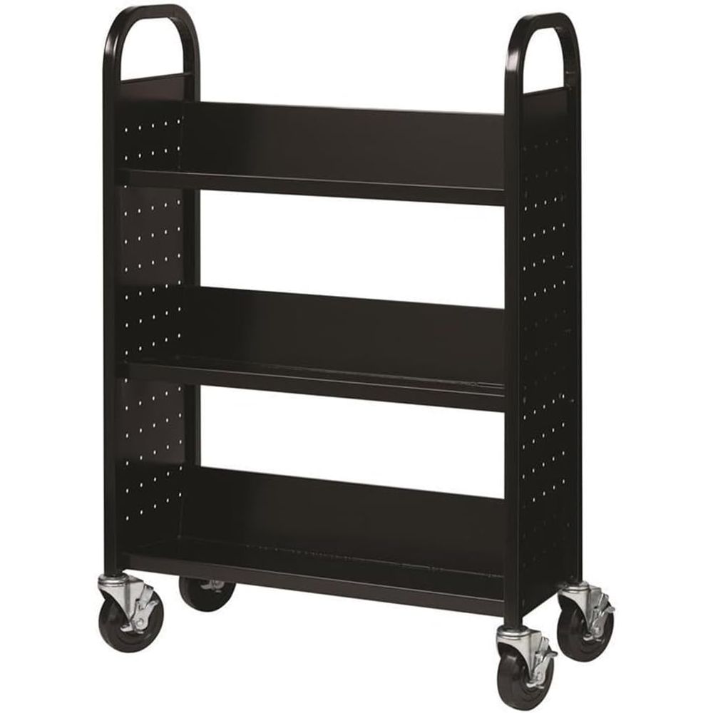 Rolling Single-Sided Sloped Sh - Book Cart Rolling reseña y precio