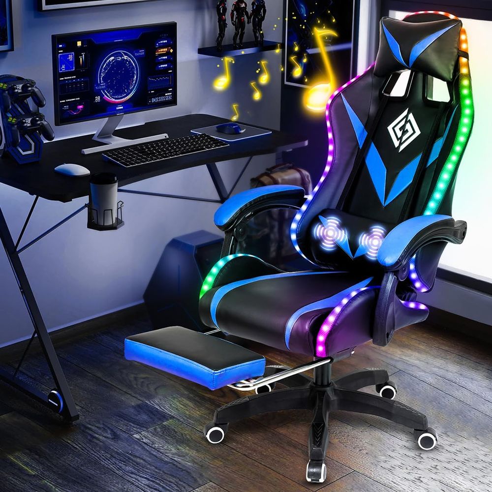 RGB Gaming Chair with Bluetoot - Office Furniture Ergonomic reseña y precio