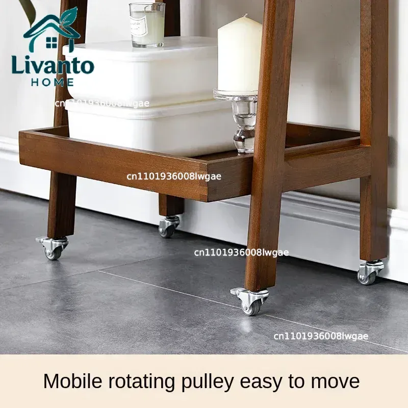 Farmhouse Solid Wood Rolling C - Book Cart Rolling reseña y precio